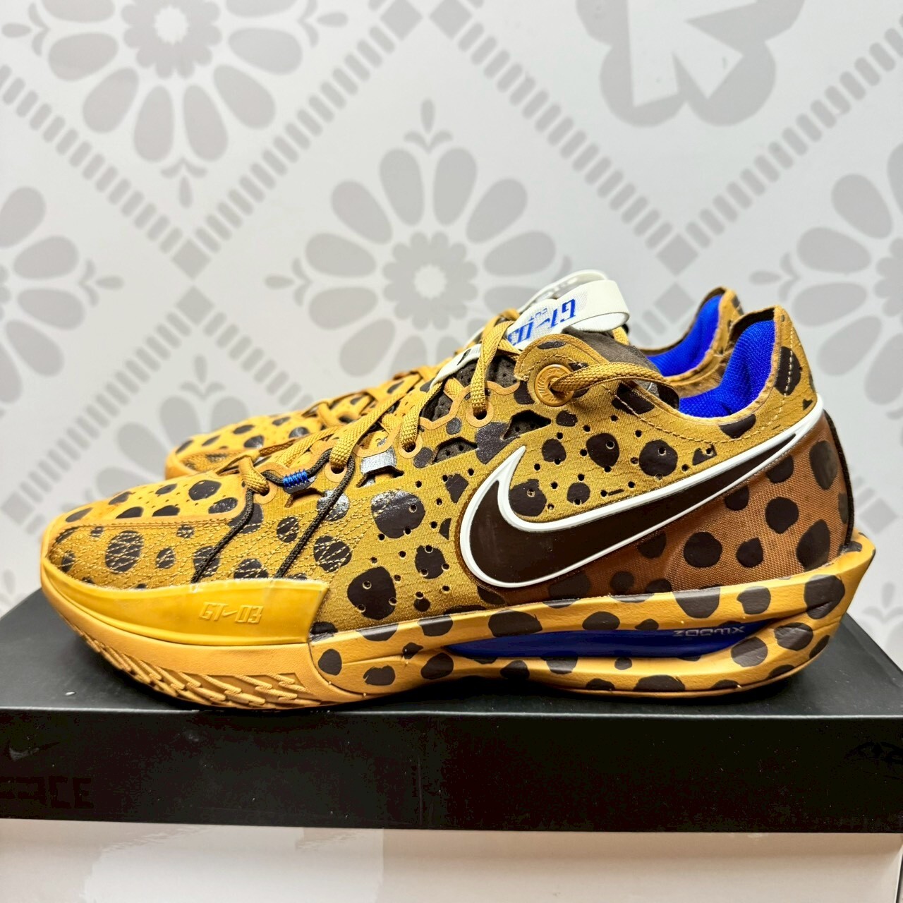 現貨在店【二手商品 US11/29CM 】JORDAN POOLE X NIKE GT CUT 3 PE 'Milk & Cookies' 牛奶餅乾 豹紋 氣墊 緩震 實戰鞋【IO6963-200】WU