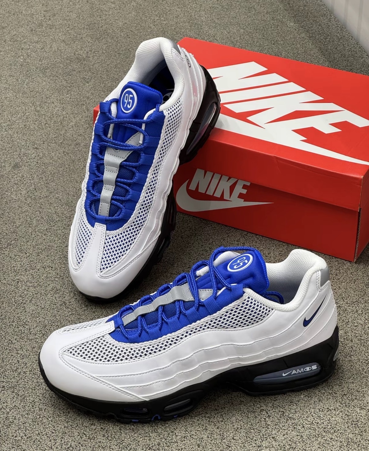 男鞋 NIKE AIR MAX 95 BIG BUBBLE SE 白藍 全氣墊 緩震 慢跑 運動鞋【IB6830-100】