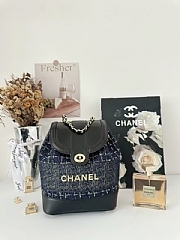 CHANEL香奈兒改造鍊條後背包 (深藍)