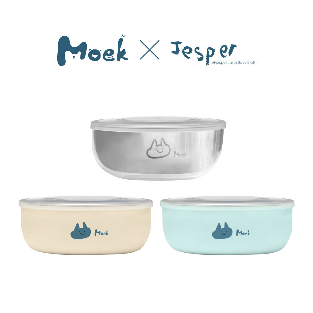 【三色碗組】小粥碗∣Moek X Jesper抗菌可微波不鏽鋼餐具