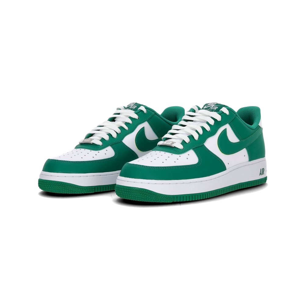 Nike Air Force 1'07 男鞋 白綠色 復古 百搭 皮革 AF1 休閒鞋 FJ4146-122