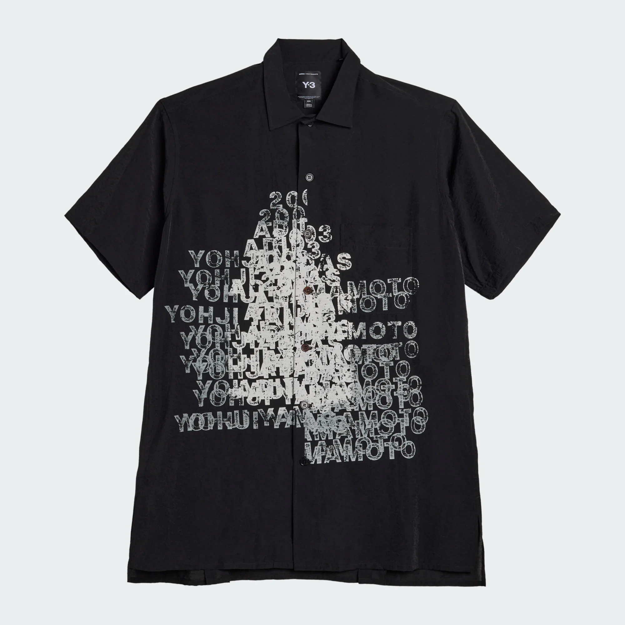 【 Y-3 GFX LNG SHRT SS 短袖襯衫 - 黑 】