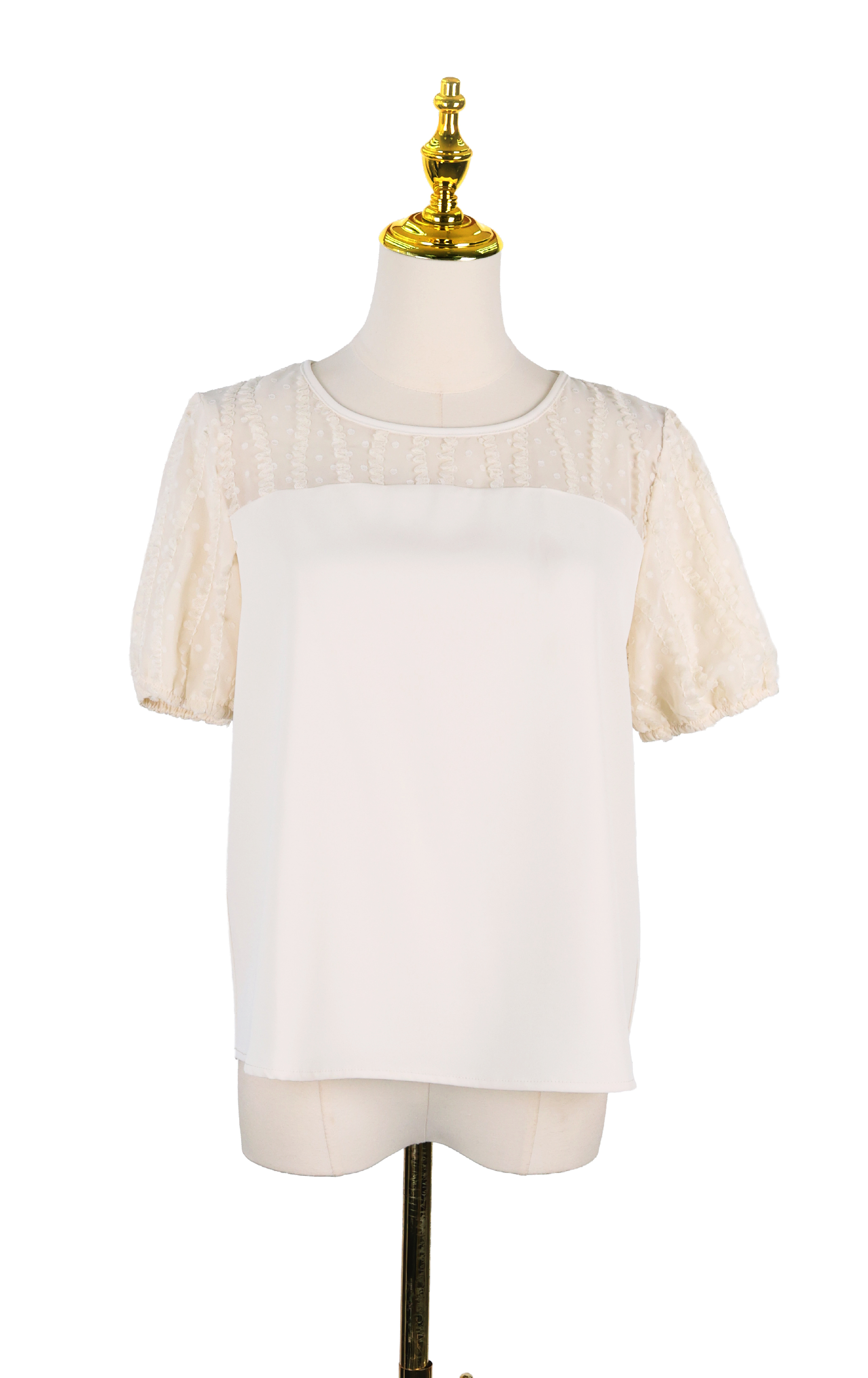 Sheer Textured Spliced Top SH0410