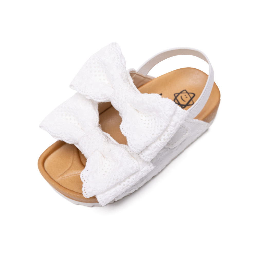 La Stella Cozy Lace Soft Cushion Ribbon Summer Sandals