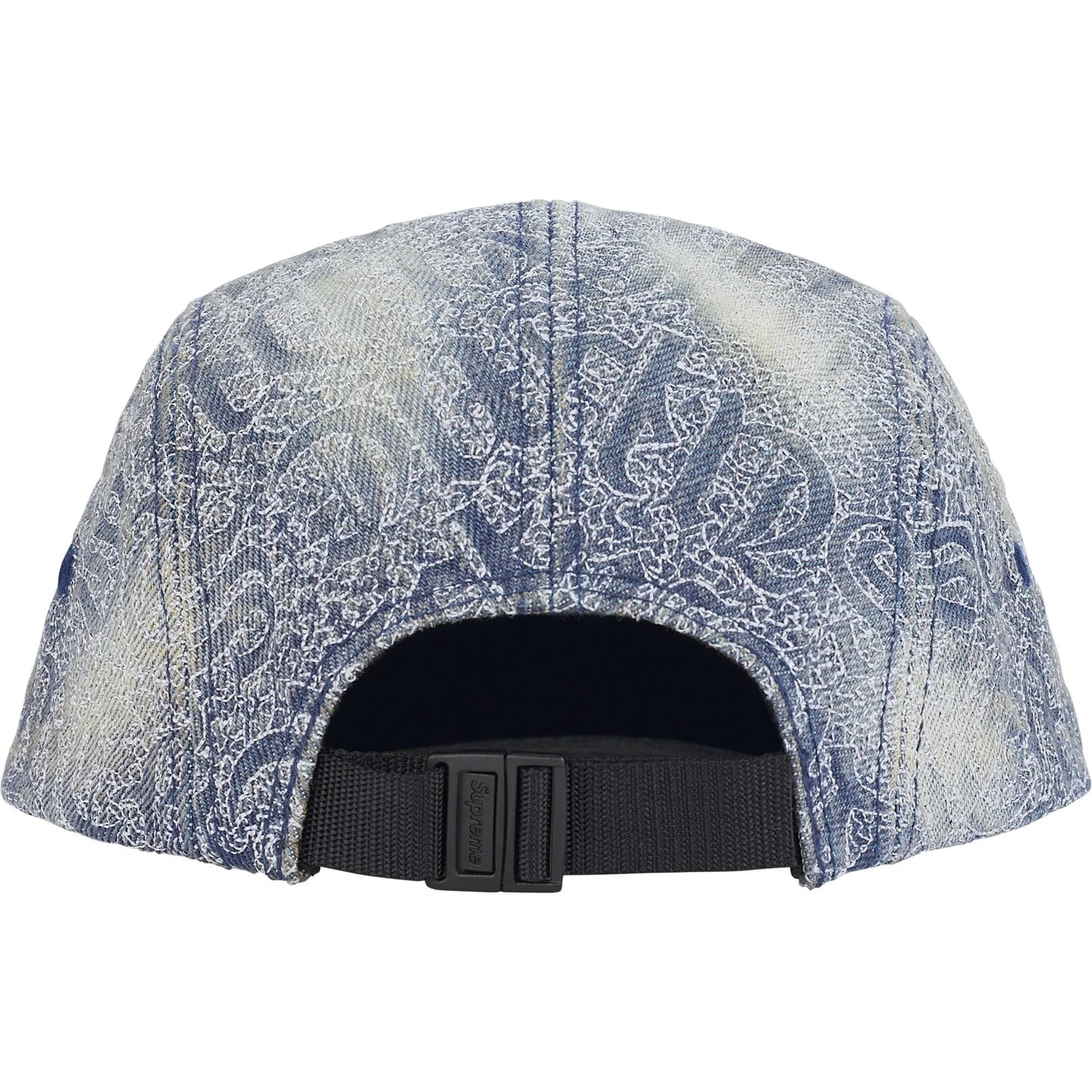 日本限時連線代購】Supreme Stitched Old English Denim Camp Cap