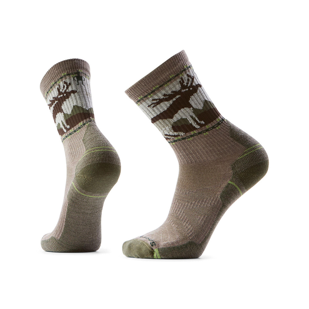 Smartwool 男 機能戶外全輕量減震中長襪 Hike Mountain Moose Crew Socks 棕色 SW002686880 [HappyOutdoor]