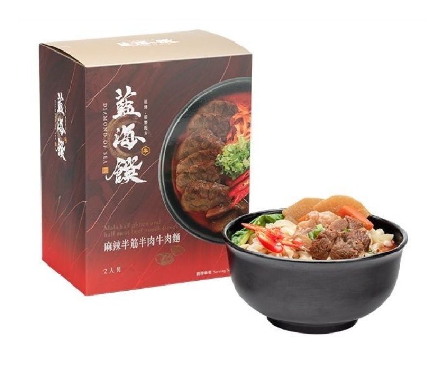 藍海饌  麻辣半筋半肉牛肉麵 2包/盒
