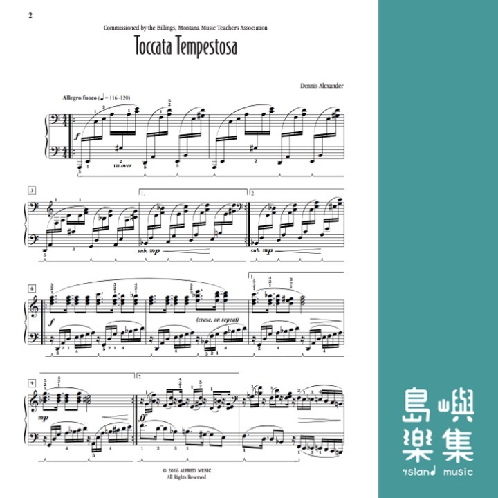Toccata Tempestosa: Piano Sheet