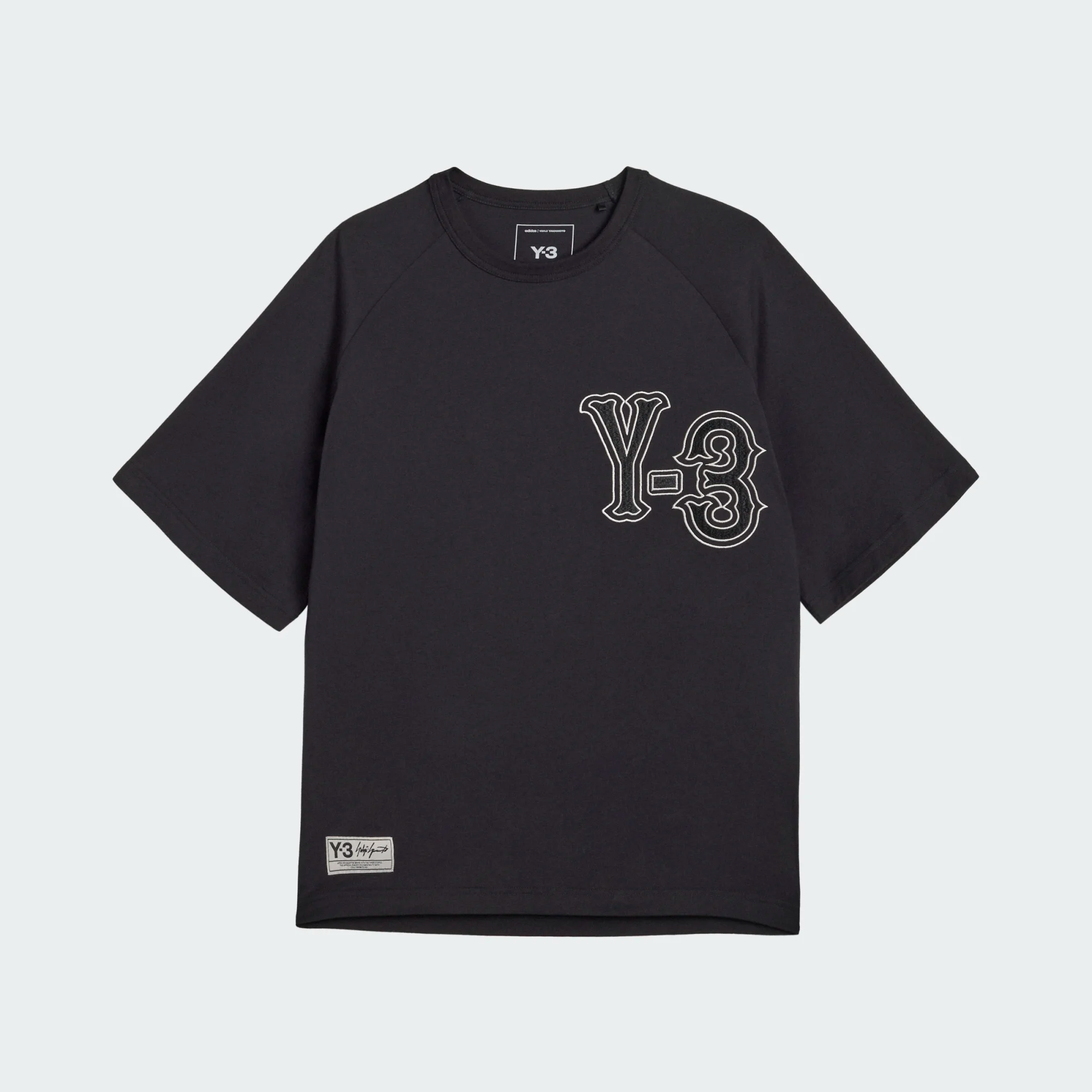 【 Y-3 EL5 GFX SS TEE 刺繡短TEE - 黑 】