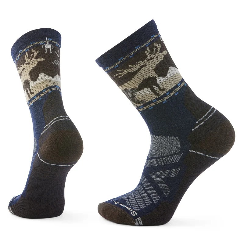 Smartwool 男 機能戶外全輕量減震中長襪 Hike Mountain Moose Crew Socks 深海軍藍 SW002686092 [HappyOutdoor]