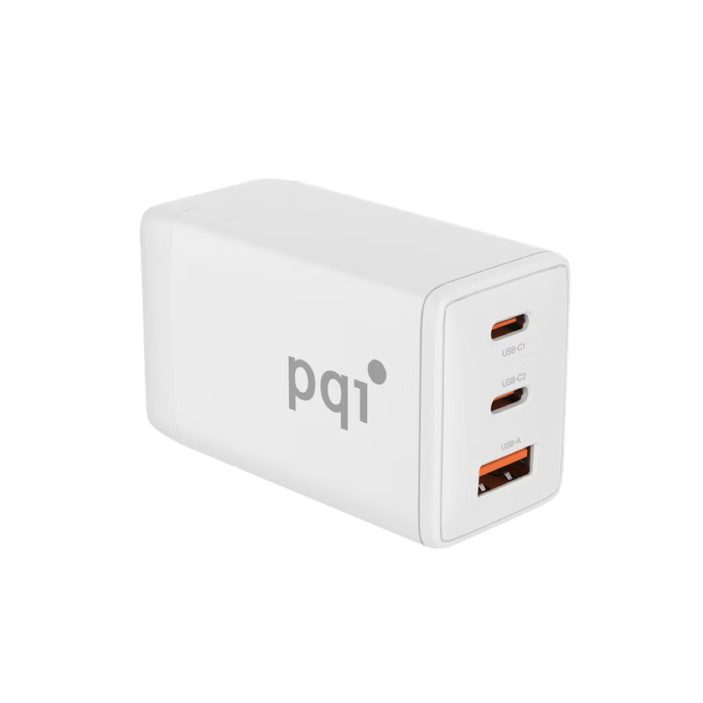 〔PDC65WT​〕65W 2C1A 充電器｜三孔 雙USB-C、USB-A 65W PD快充