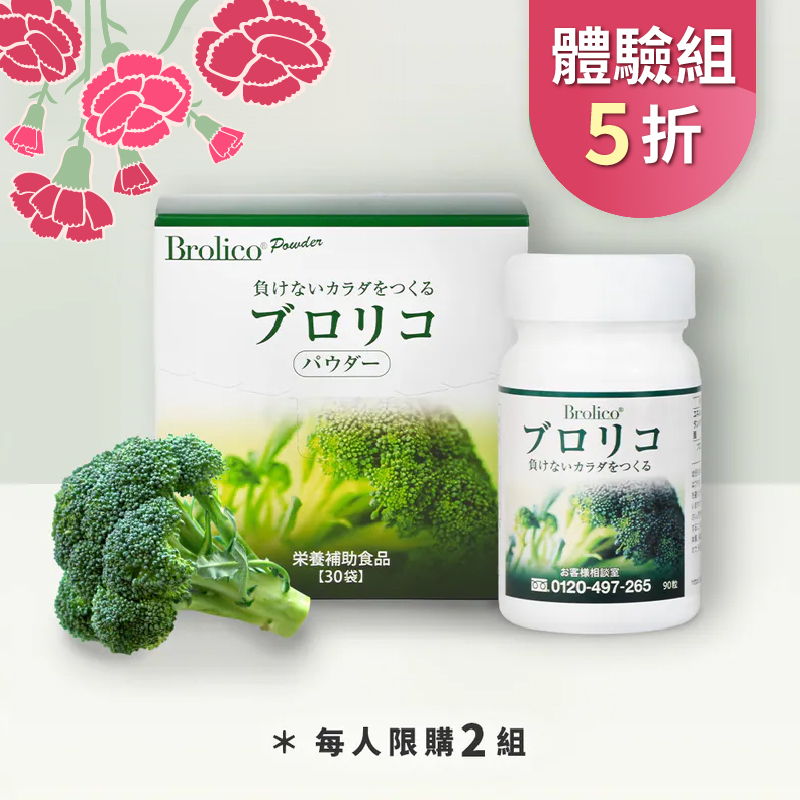 【體驗5折】保綠康 Brolico綠花椰菜多醣體，限購兩組