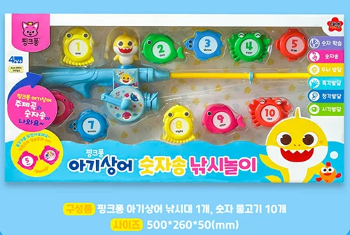 Baby Shark音樂學習數字釣魚玩具