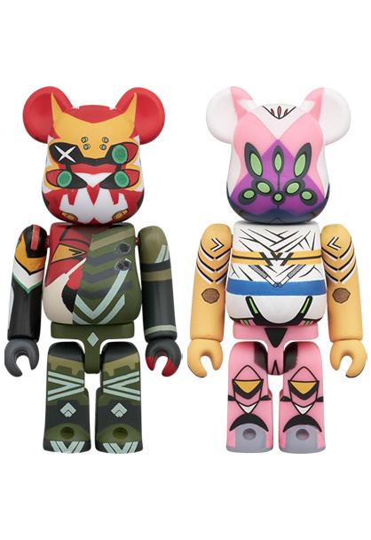 BE@RBRICK 「新世紀福音戰士：3.0+1.0 三次」新世紀福音戰士新 EVA-02 Alpha & Evangelion EVA-08 Beta 簡易戰鬥配置 2 套