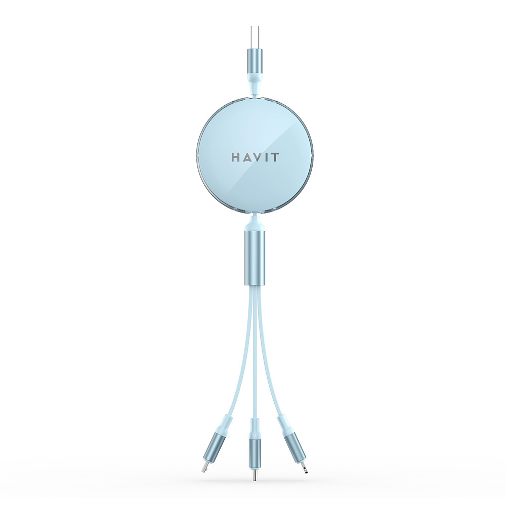 【HAVIT】伸縮式全規格三合一快速充電線CB6253