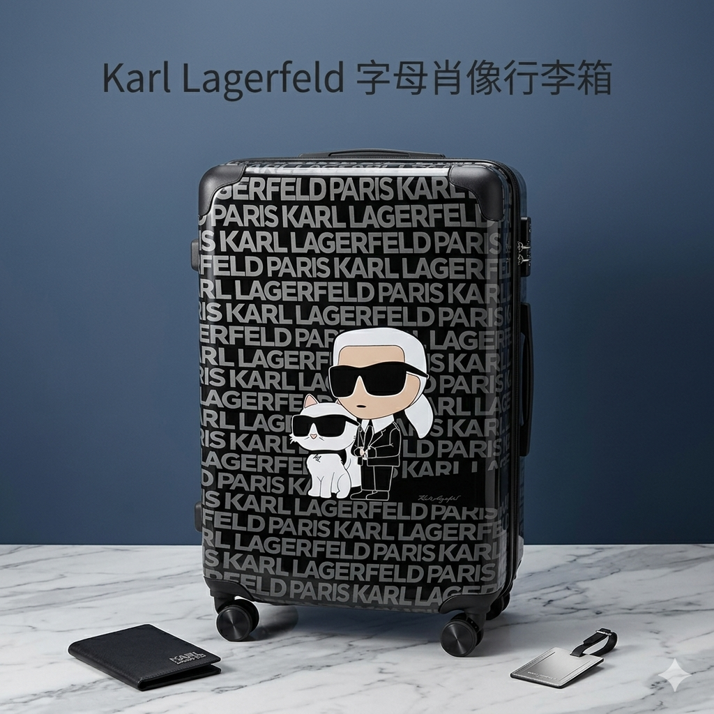 【預購】Karl Lagerfeld H050514 字母肖像行李箱 (28吋)