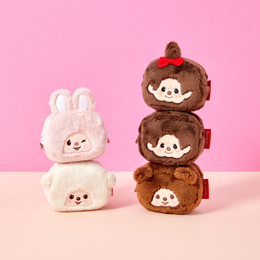 🇰🇷 MONCHHICHI 夢奇奇 蒙奇奇 迷你方型 臉部收納包 耳機包 吊飾 鑰匙圈 / 預購