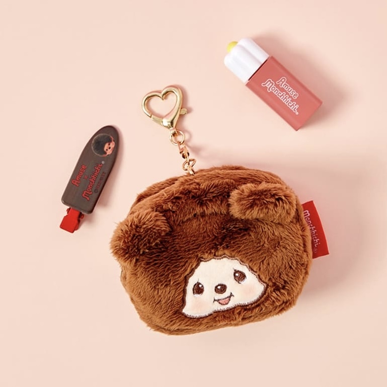 🇰🇷 MONCHHICHI 夢奇奇 蒙奇奇 迷你方型 臉部收納包 耳機包 吊飾 鑰匙圈 / 預購