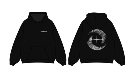 INNER SELF｜26SS新品 CORECOTTON ™M GRAPHIC HOODIE "Washed Black"