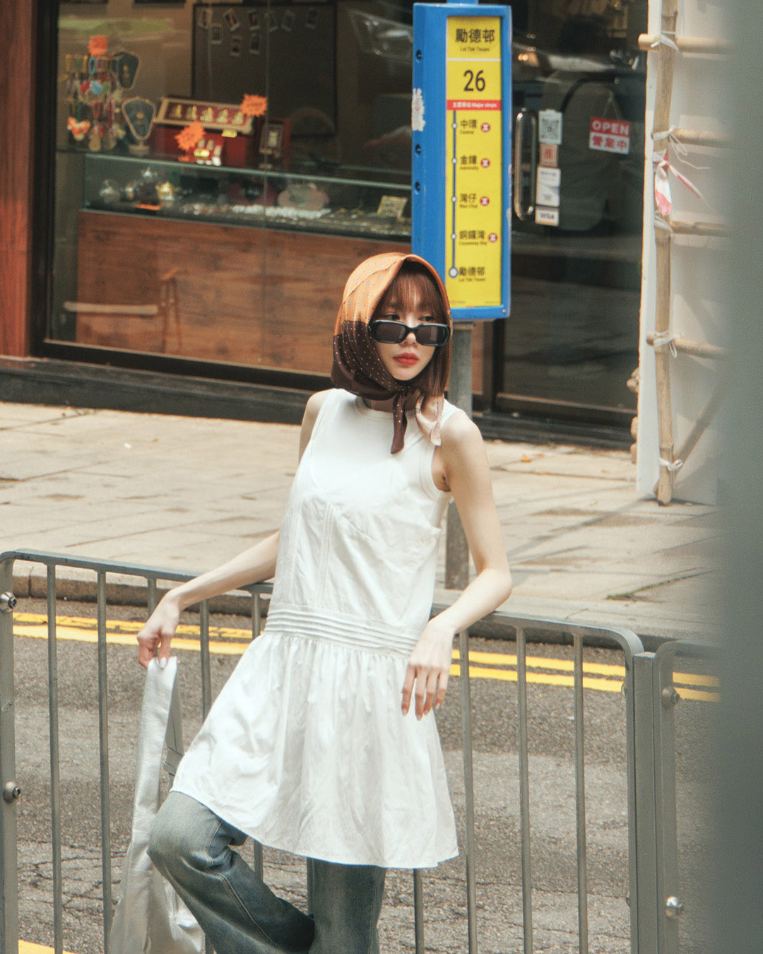 Plain-cut pleated design thin-shouldered short dress【01087329】in stock+pre-order