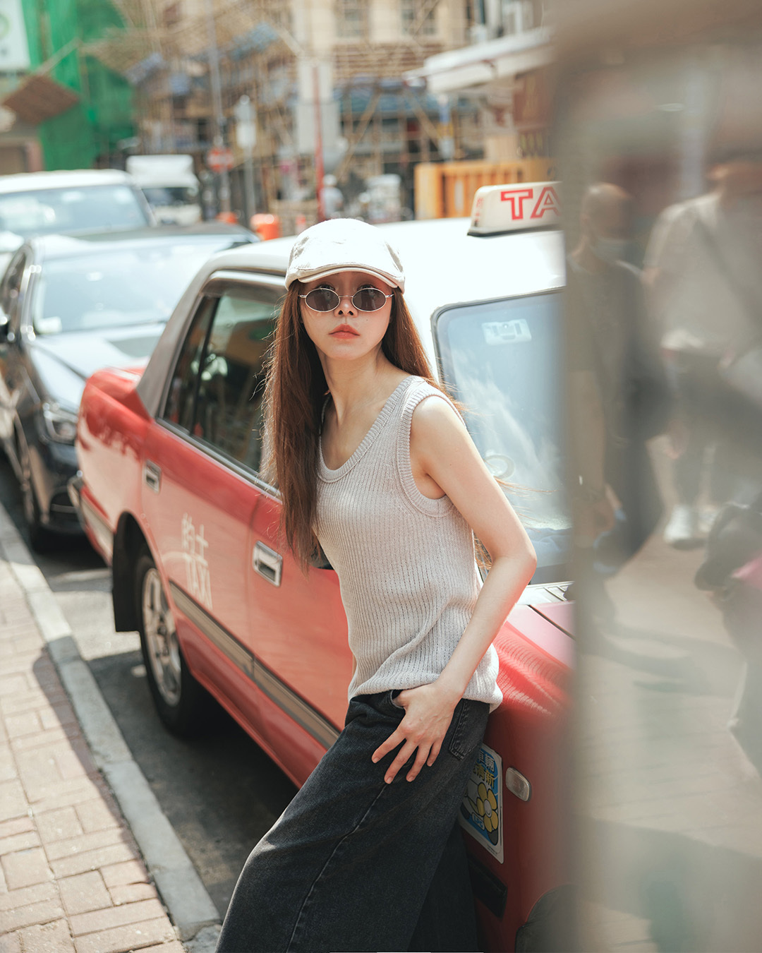 Simple striped U-neck knit vest, available in four colors【01013532】in stock+pre-order