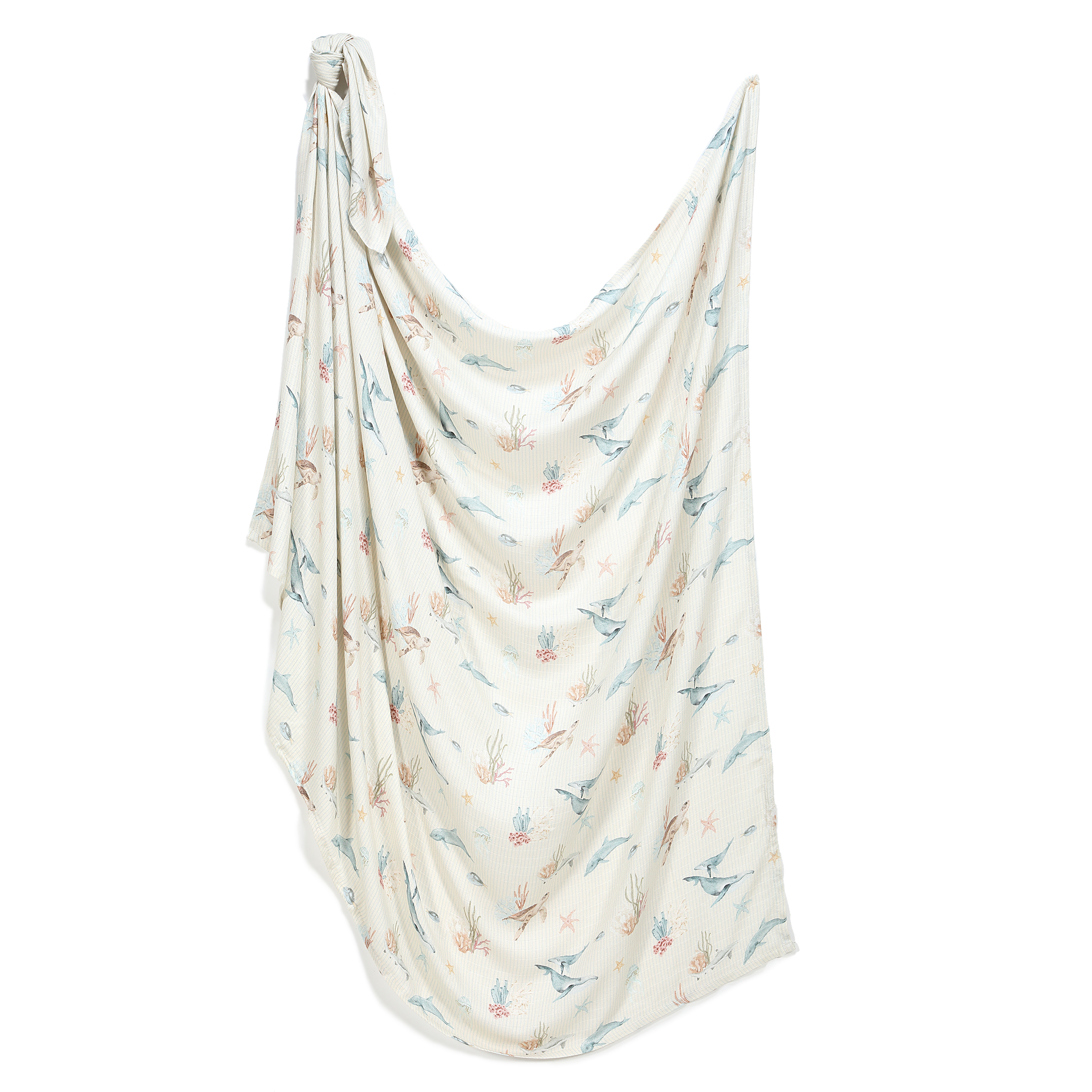 La Millou波蘭 Bamboo Muslin 100%竹纖銀離子紗布巾加大(115x140cm)｜海底新世界