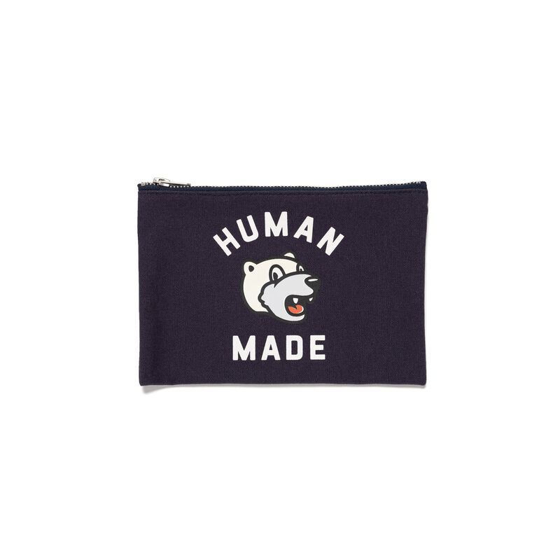 【日本限時連線代購】HUMAN MADE BANK POUCH 拉鍊收納包 深藍色
