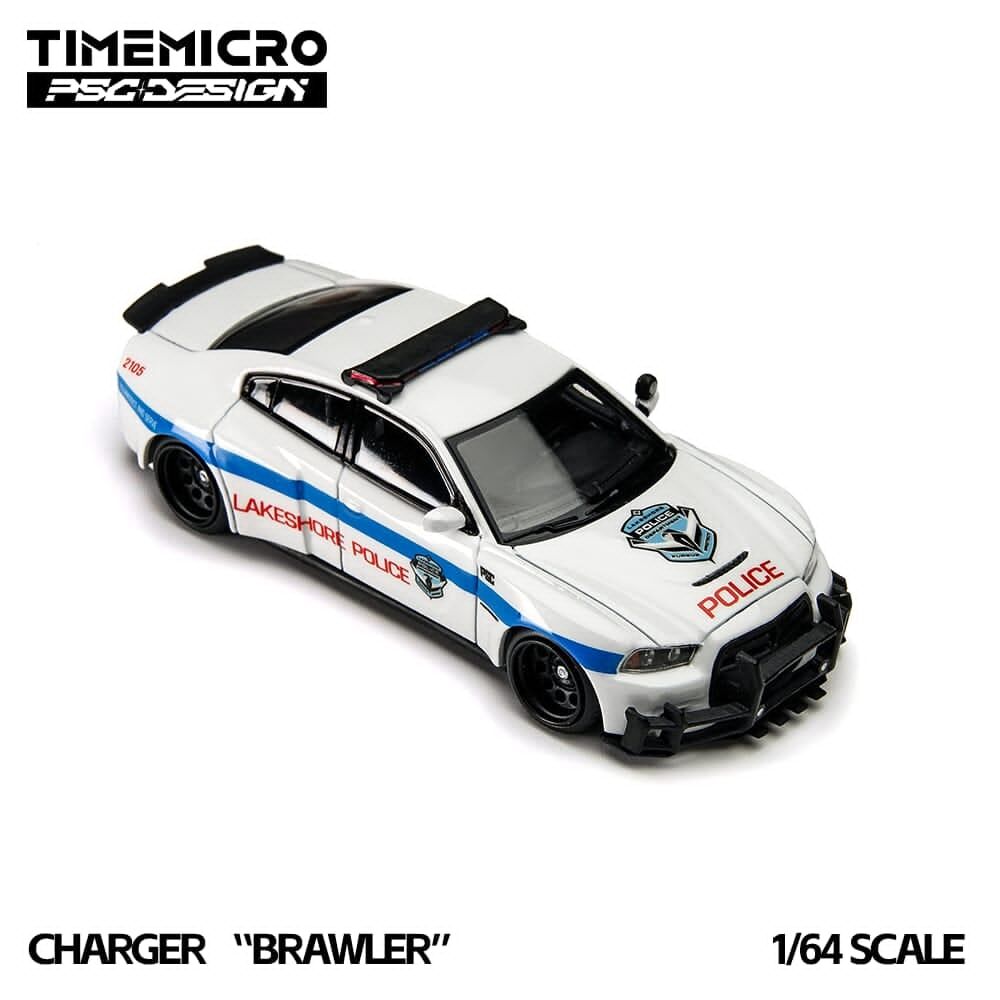 預訂:1/64 Time Micro Dodge Charger Brawler Lakeshore Police (TM648206 )
