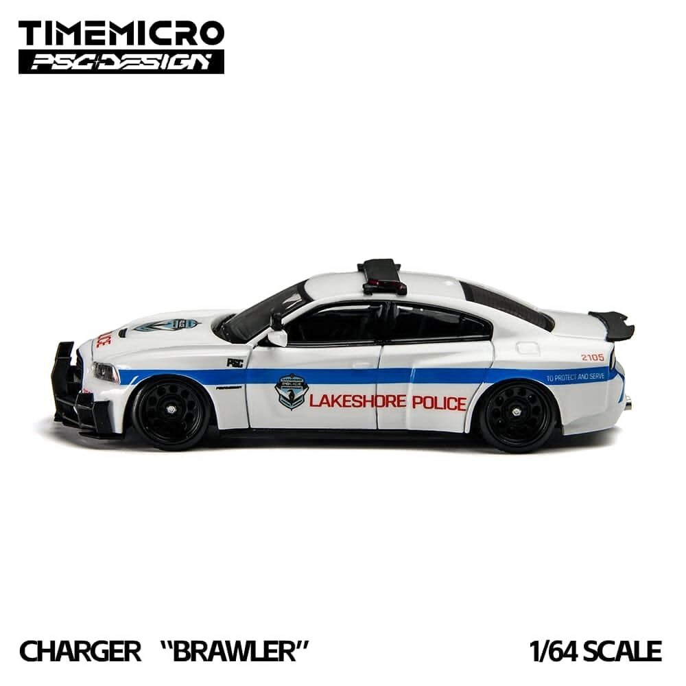 預訂:1/64 Time Micro Dodge Charger Brawler Lakeshore Police (TM648206 )