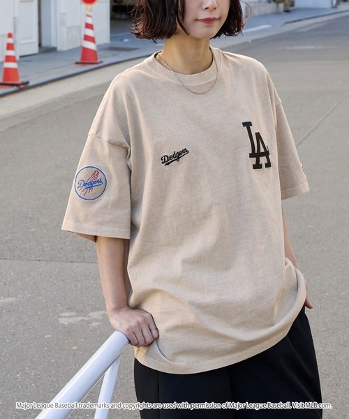日本🇯🇵連線 MONO-MART x MLB 復古刺繡水洗作舊風隊徽短袖T恤 寬鬆 落肩 oversized 短袖 T恤 6款(任買兩件711免運)/預購