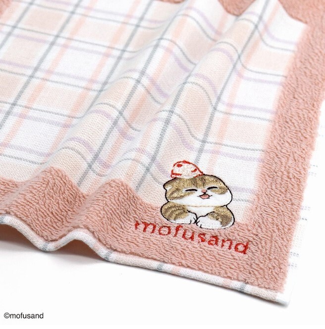 Mofusand 刺繡 手帕 Towel 雪糕系列 紅