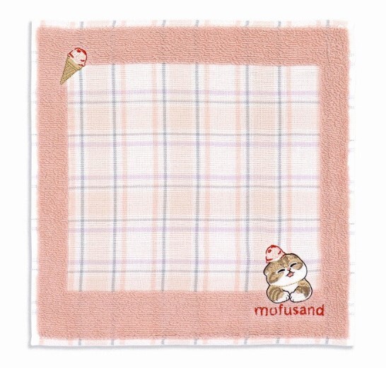 Mofusand 刺繡 手帕 Towel 雪糕系列 紅