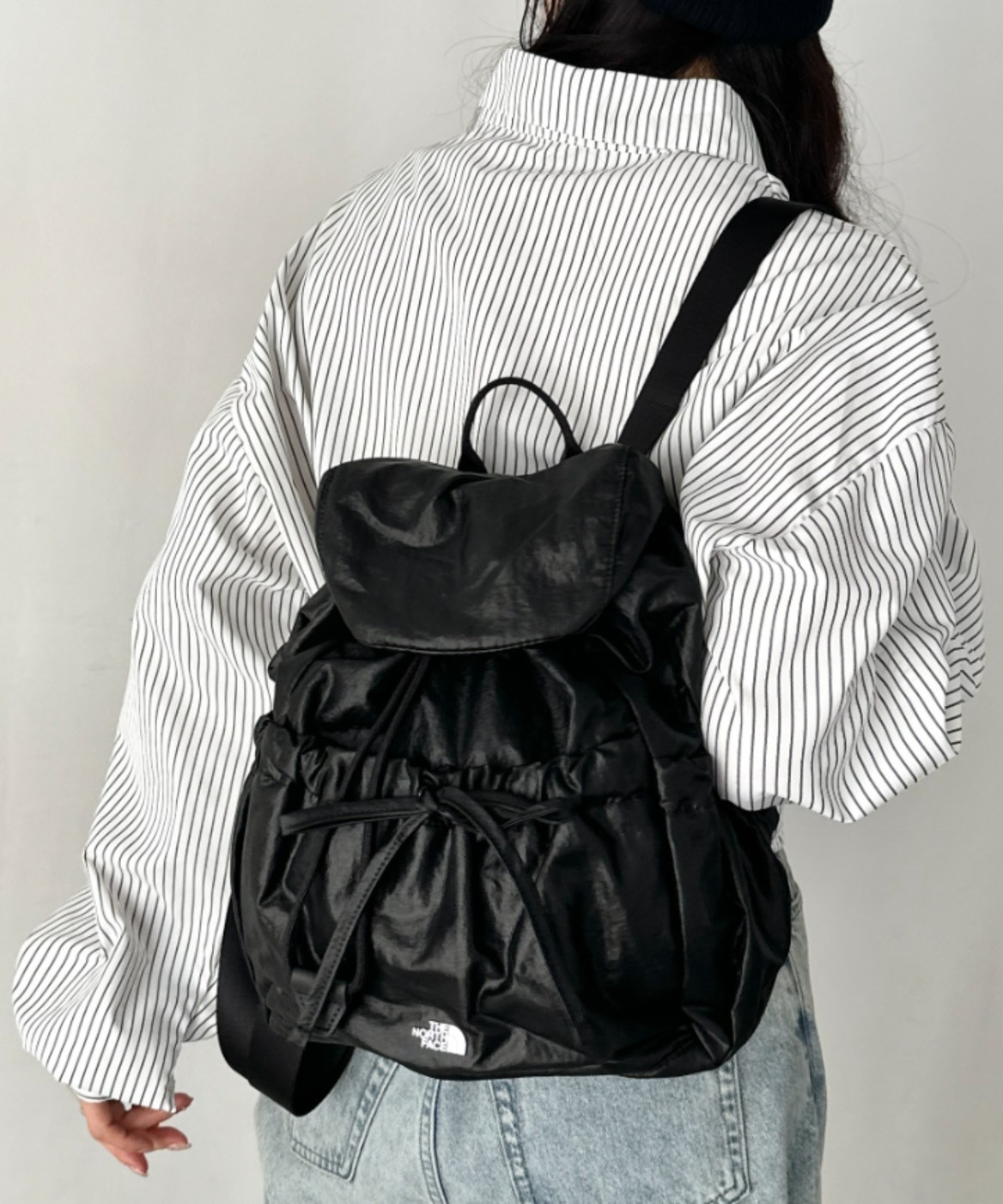 <這顆必買>The North Face TNF Bonney Sr Backpack Mini 尼龍 翻蓋 抽繩 後背包 2色