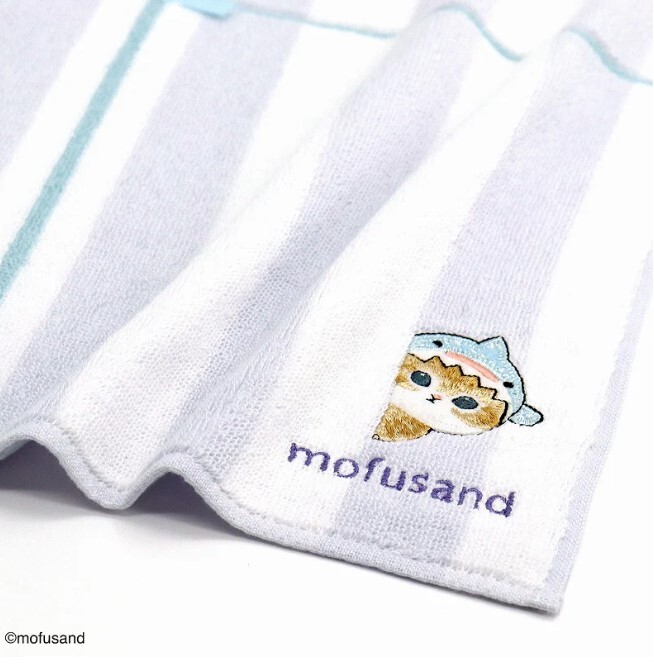 Mofusand 刺繡 手帕 Towel 紫