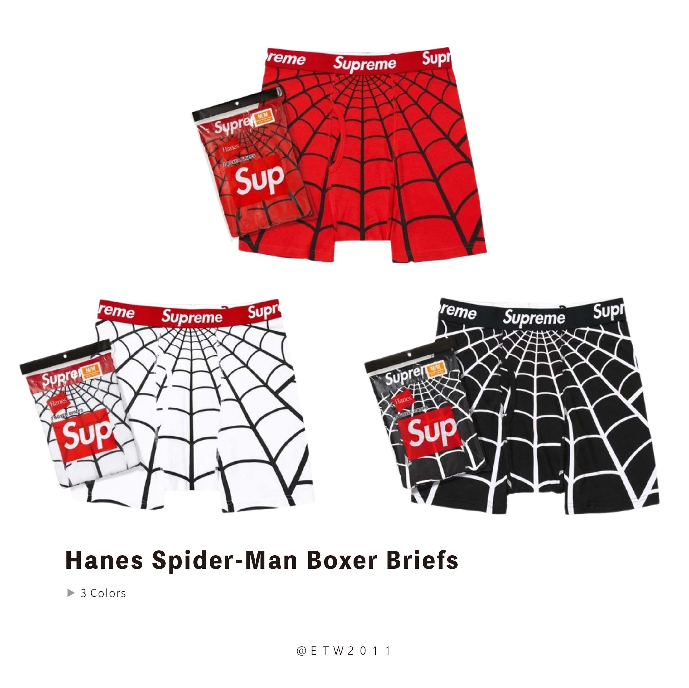 ☆ETW☆【EASY TO WEAR】SUPREME X HANES Spider-Man Boxer Briefs 內褲 蜘蛛人 現貨