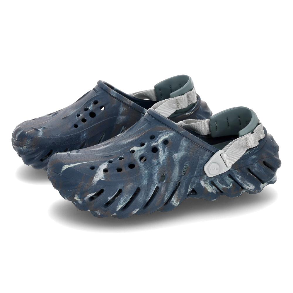 Crocs Echo Marbled Clog 男鞋 女鞋 黑沙灰色 洞洞鞋 中性 休閒 涼拖鞋 2084540LE