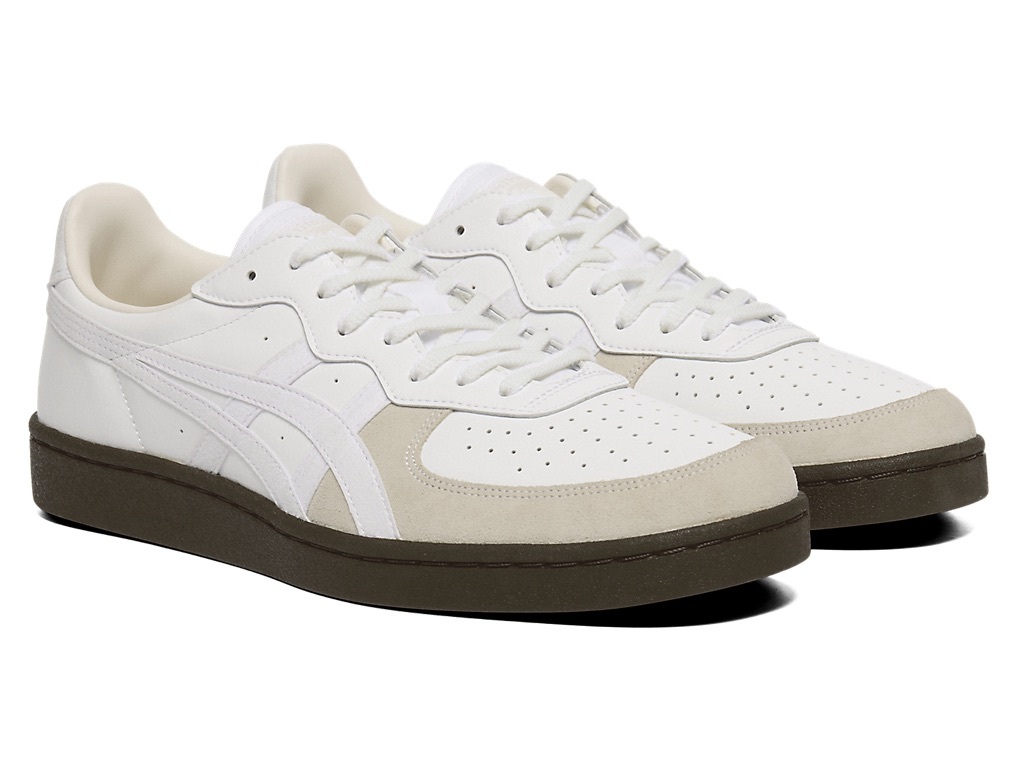 【日本限時連線代購】Onitsuka Tiger GSM 鬼塚虎 麂皮 仿皮革 板鞋 白色深棕底 1183A353-137