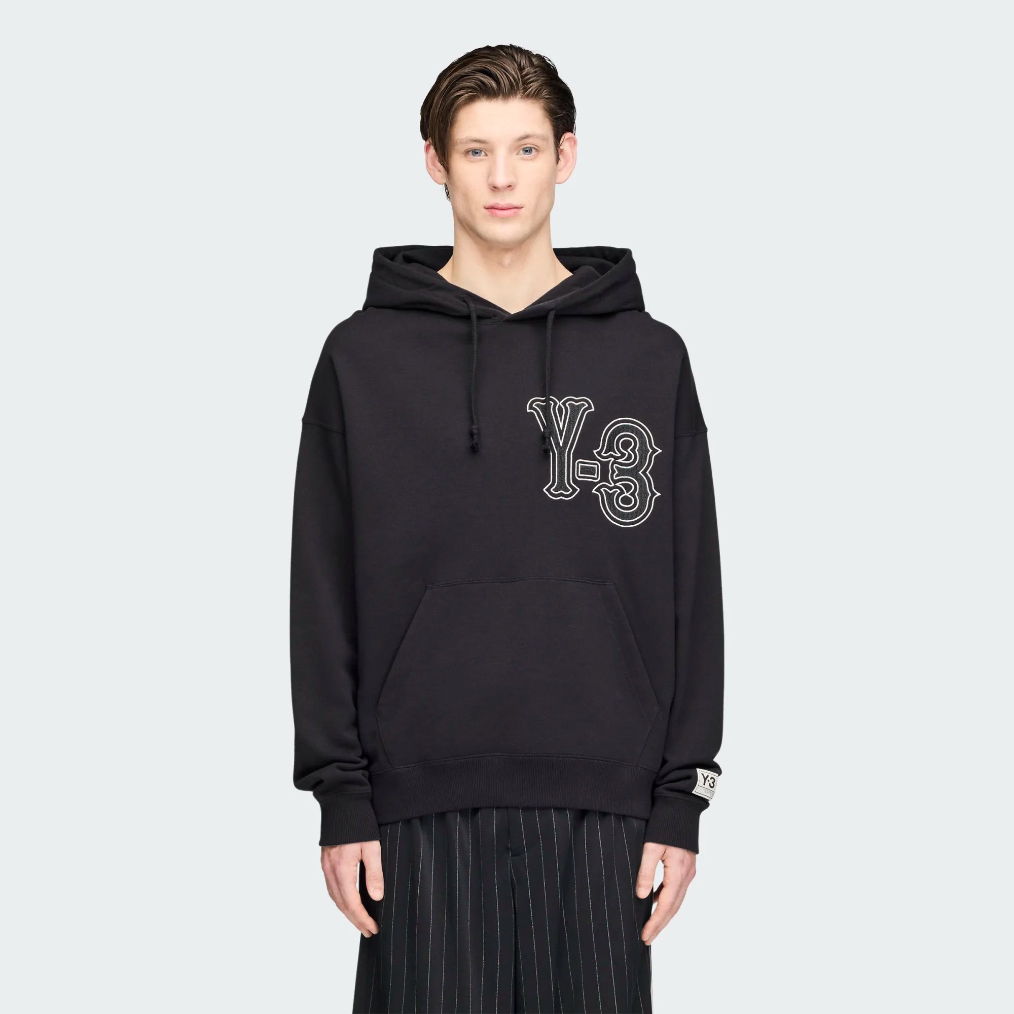 【 Y-3 EL5 GFX HOODIE 刺繡帽TEE - 黑 】
