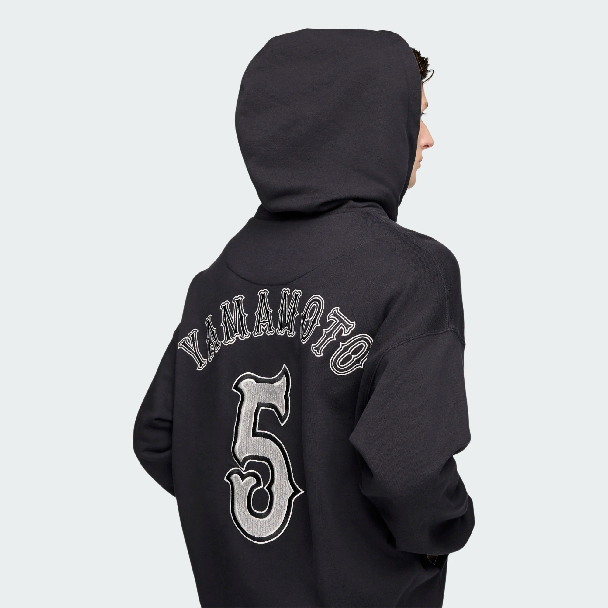 【 Y-3 EL5 GFX HOODIE 刺繡帽TEE - 黑 】