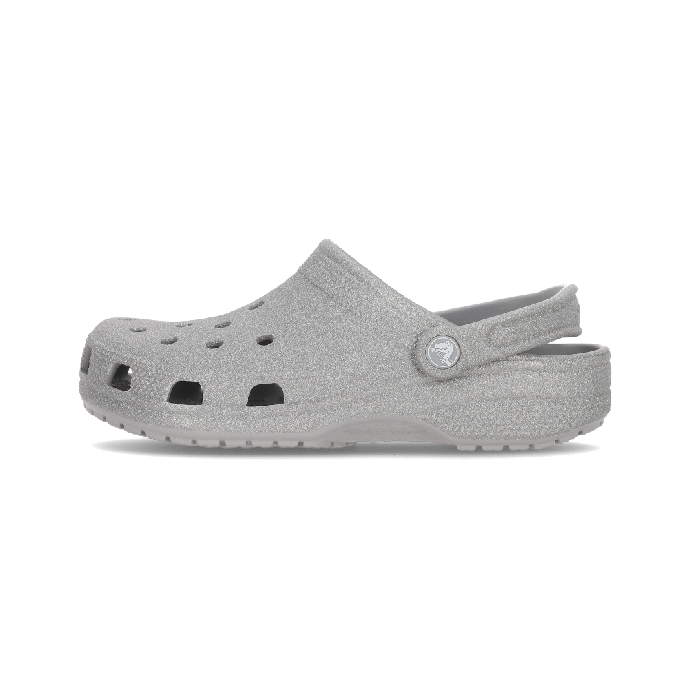 Crocs Classic Glitter Clog 男鞋 女鞋 銀色 亮片 洞洞鞋 布希鞋 涼拖鞋 2059420IC