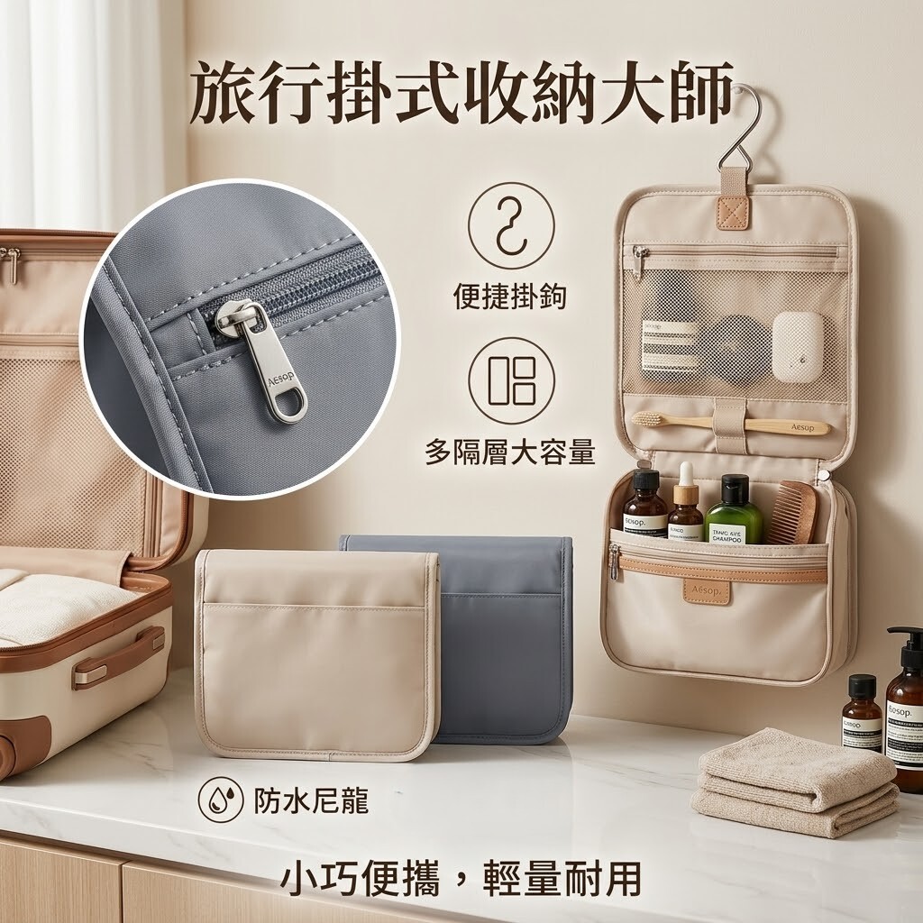 【直播】ON050410 TG旅行可掛化妝袋(顏色隨機)