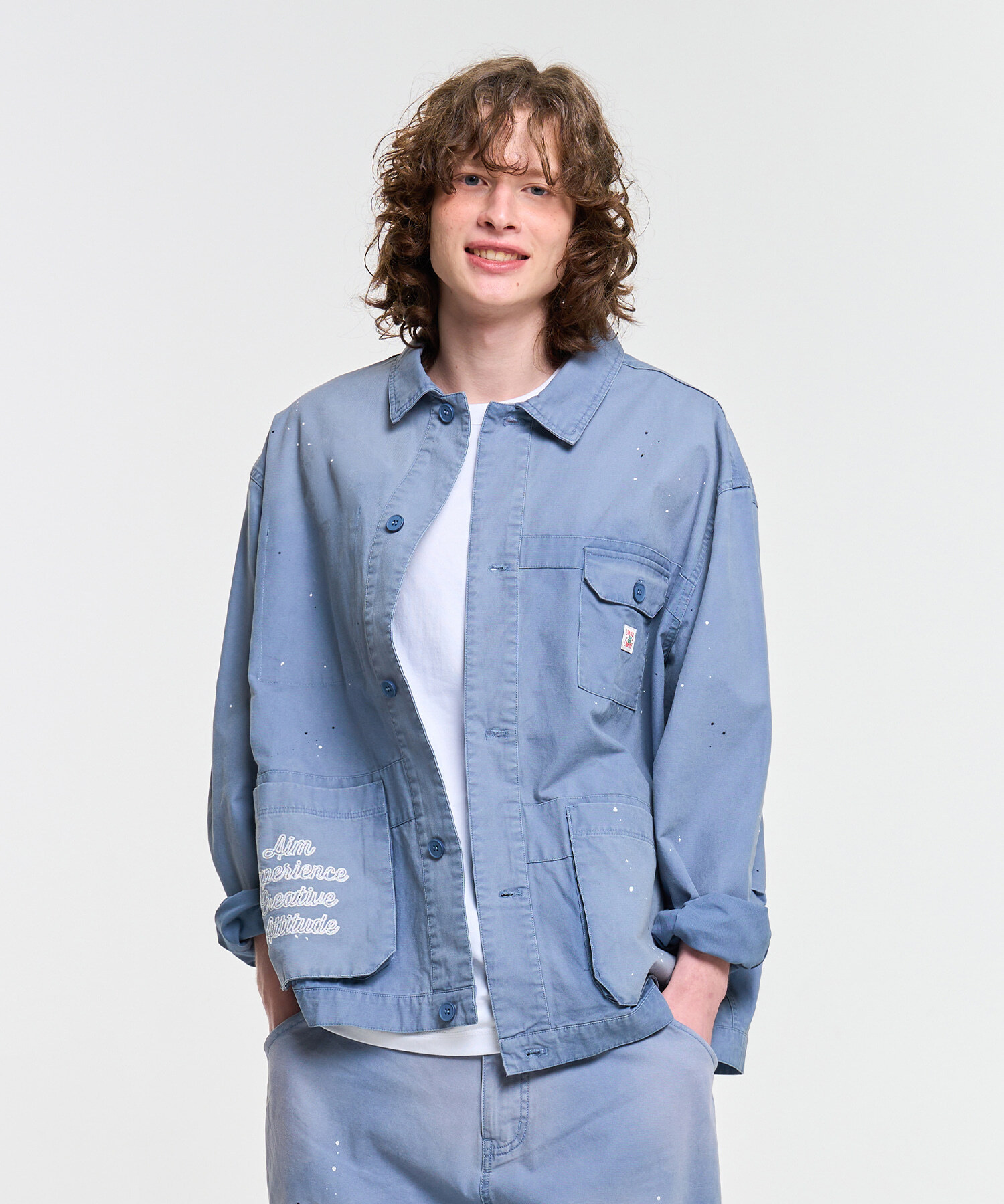 AECA WASHED 3 POCKET JACKET BLUE AW2602JK09BL