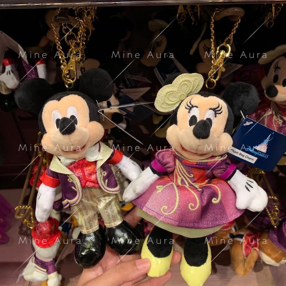 (特價現貨) 15週年限定 米奇 Mickey+米妮 Minnie 鑰匙圈 吊飾 -香港迪士尼樂園