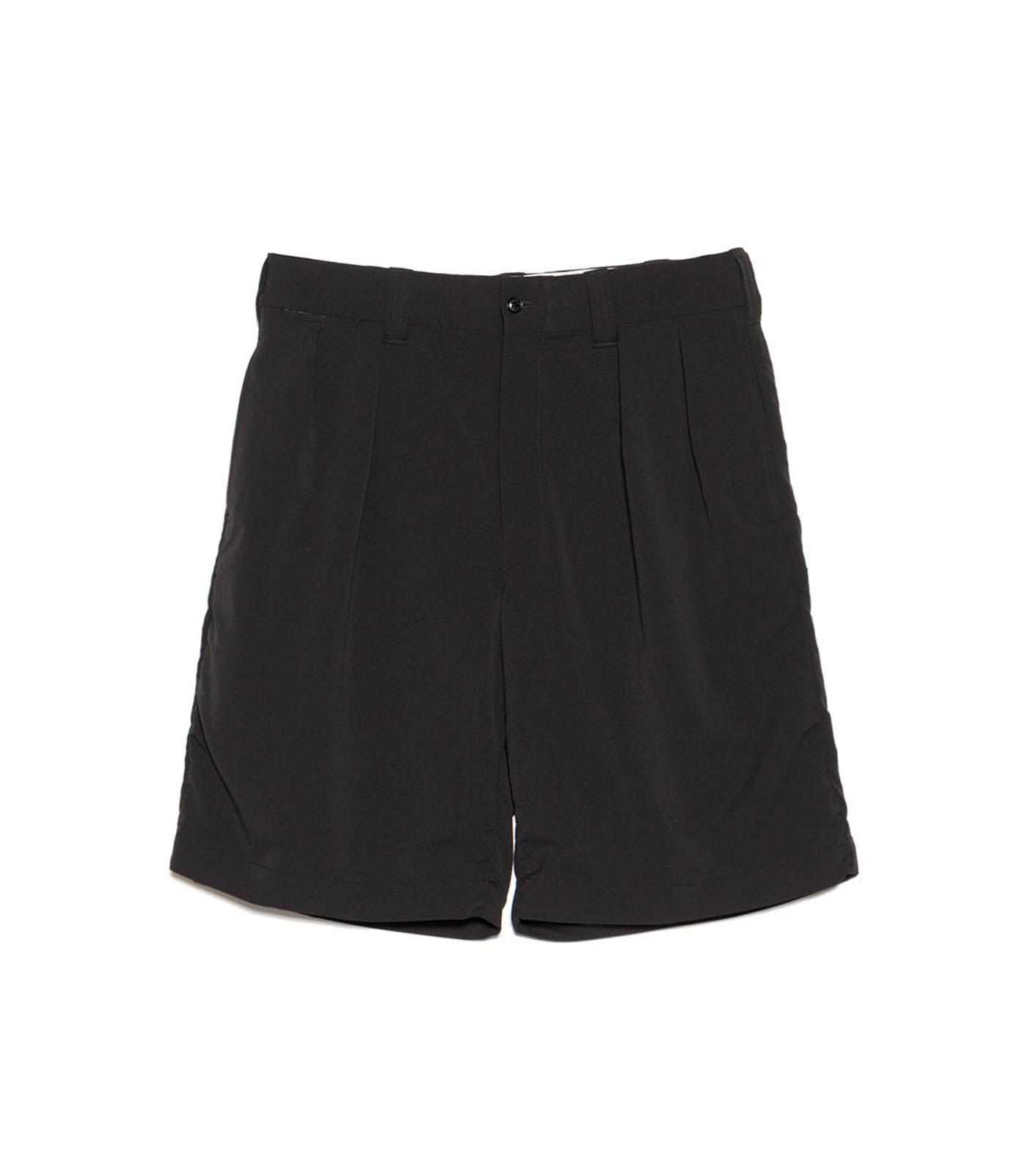 nanamica ALPHADRY DOUBLE PLEAT SHORTS - BLACK