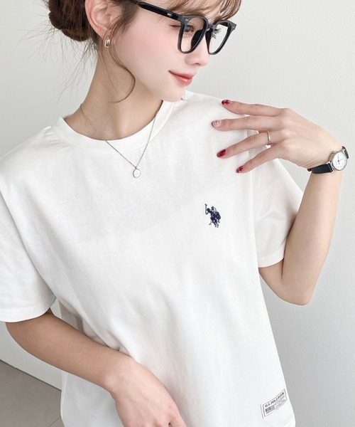 日本🇯🇵連線 Moment+ x U.S. POLO ASSN. 刺繡基礎款短袖T恤 刺繡 休閒 短袖 T恤 6色(任買兩件711免運)/預購