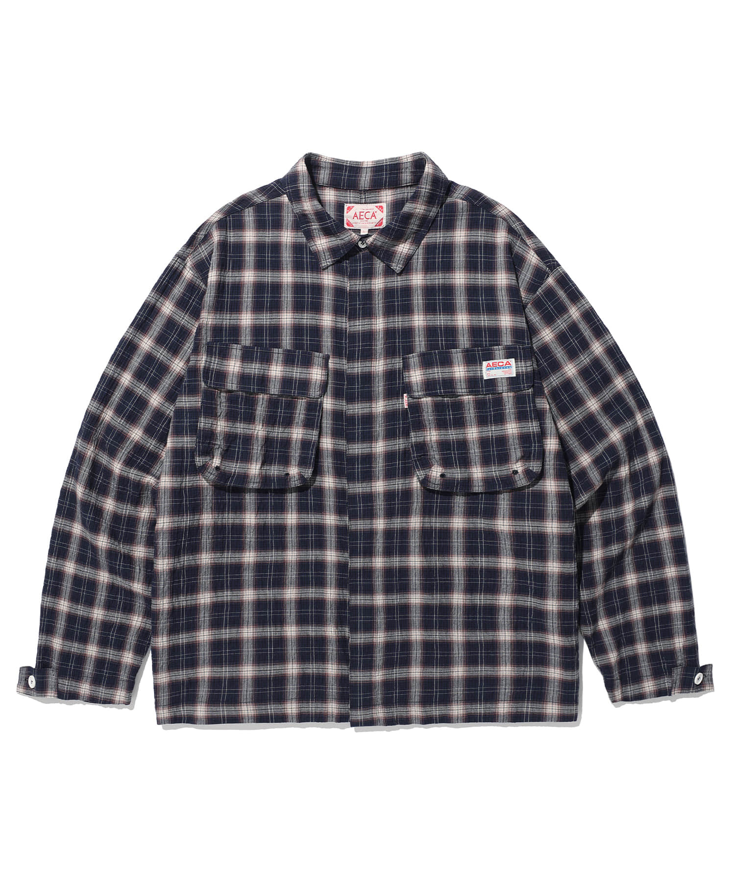AECA FATIGUE CHECK SHIRTS NAVY AW2602SI02NA