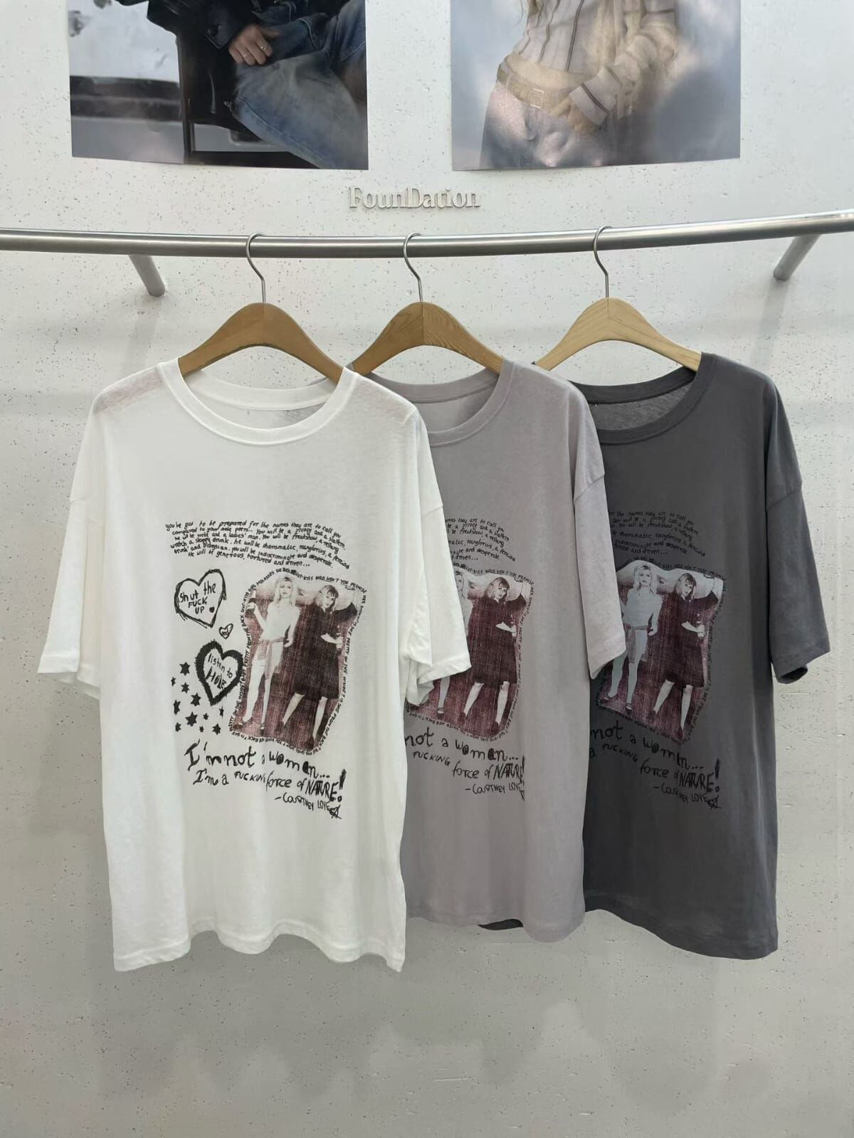 FD6245 美式復古男友風個性長Tee