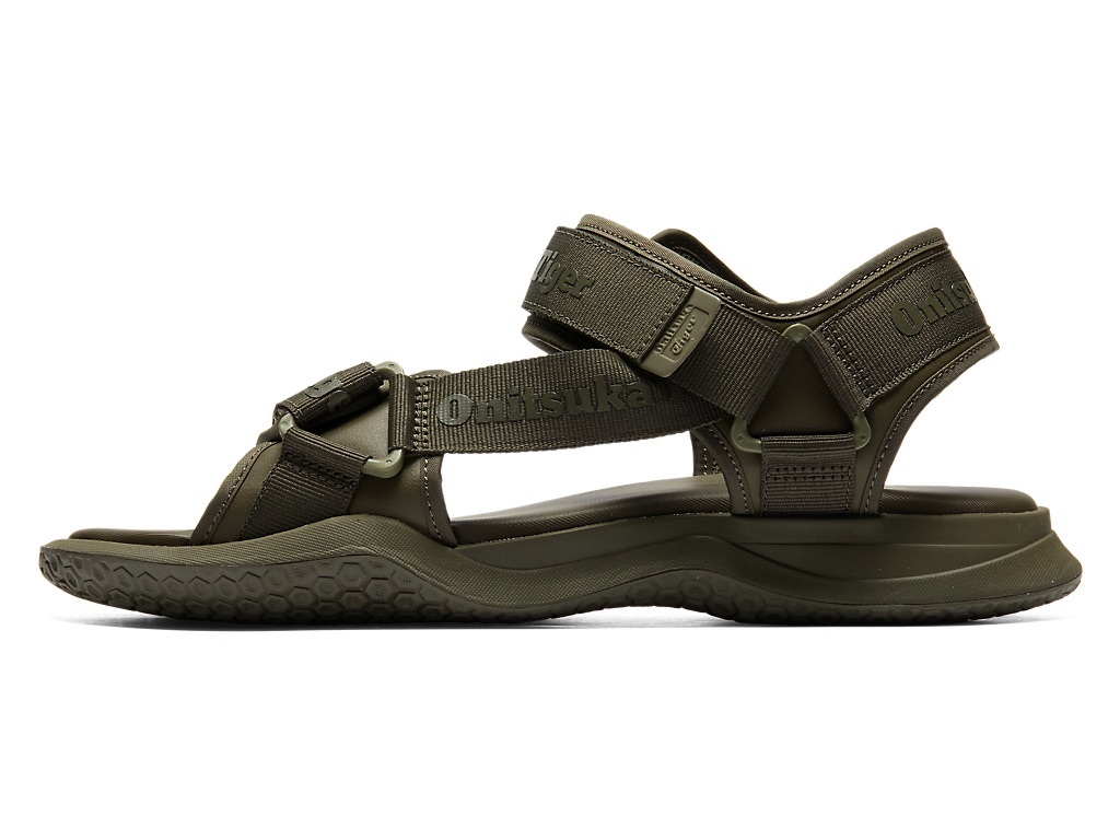 【日本限時連線代購】Onitsuka Tiger OHBORI STRAP 鬼冢虎 魔鬼氈 沙灘涼鞋 軍綠 1183B305-300
