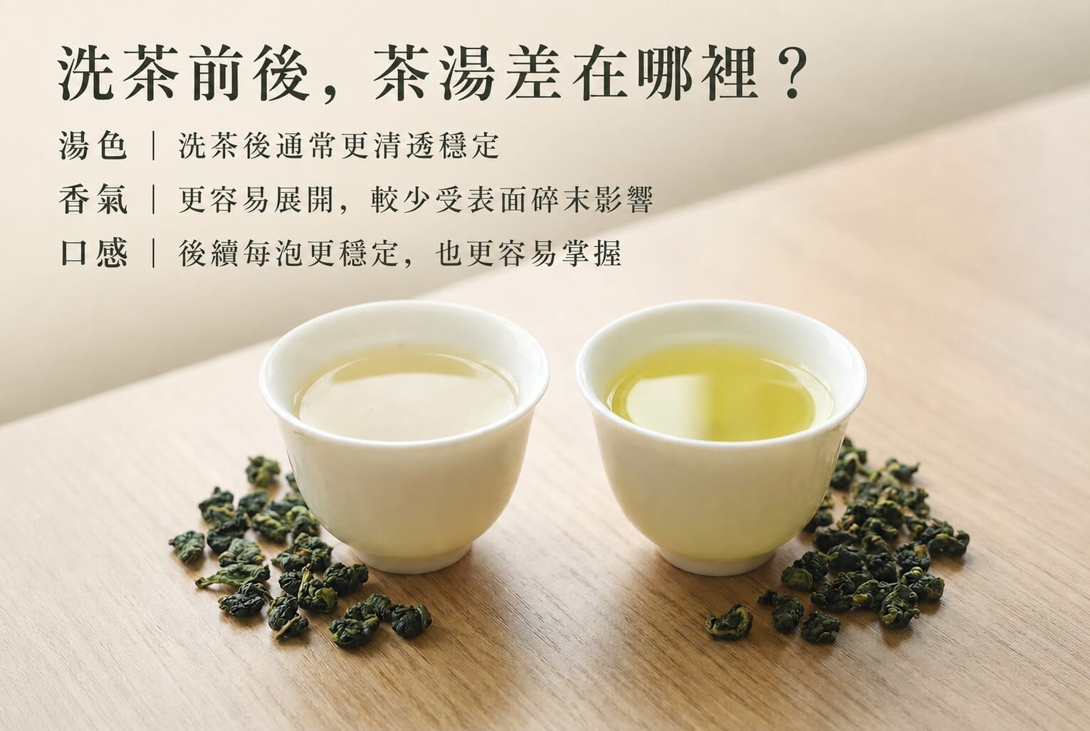 洗茶前後，茶湯差在哪裡