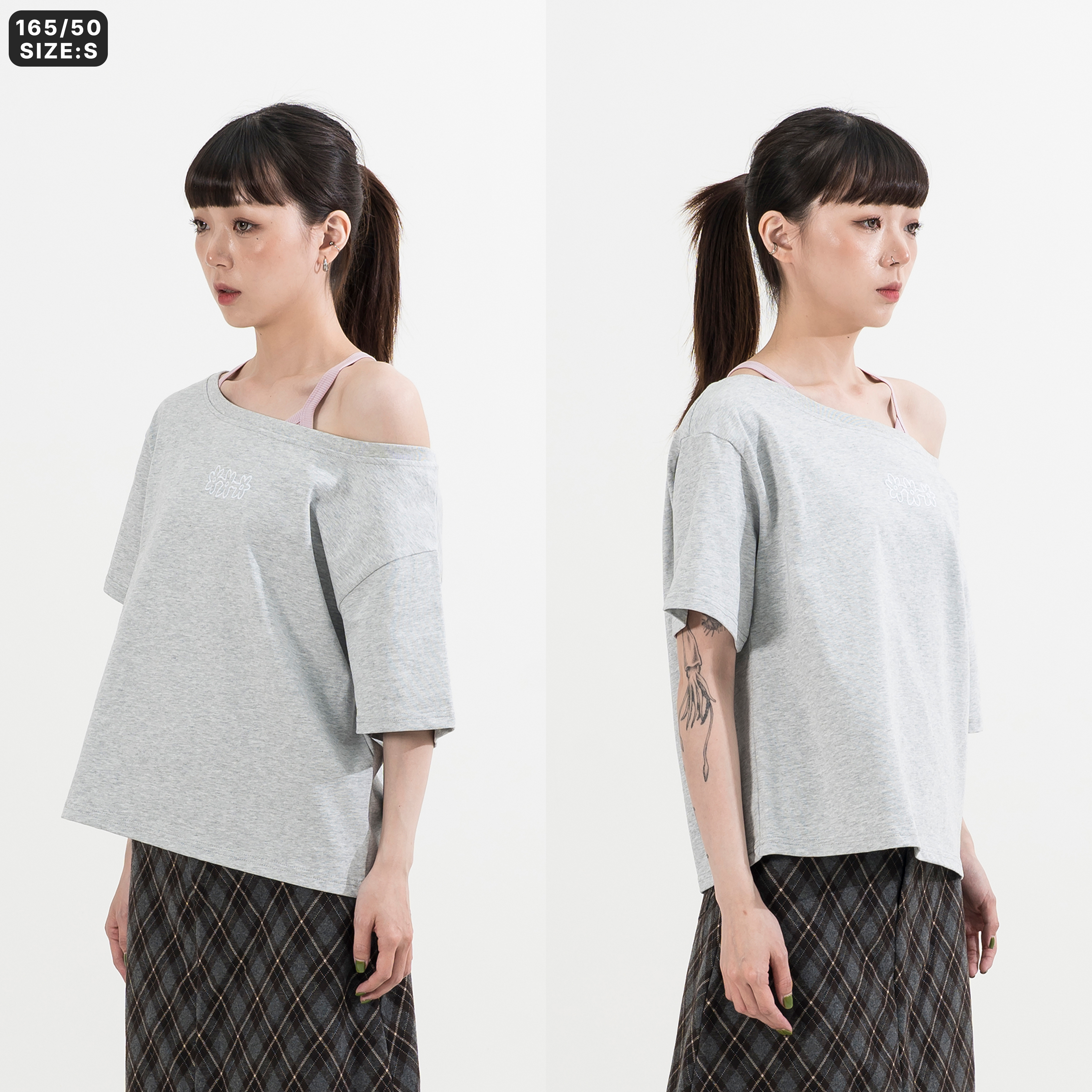 AGILITY MIAO Staff "JU" Wide Neck Top 刺繡 寬領口上衣 [STA-9]